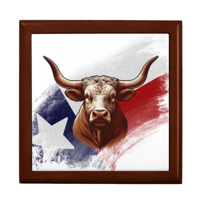Texas longhorn cow gift box (Front)
