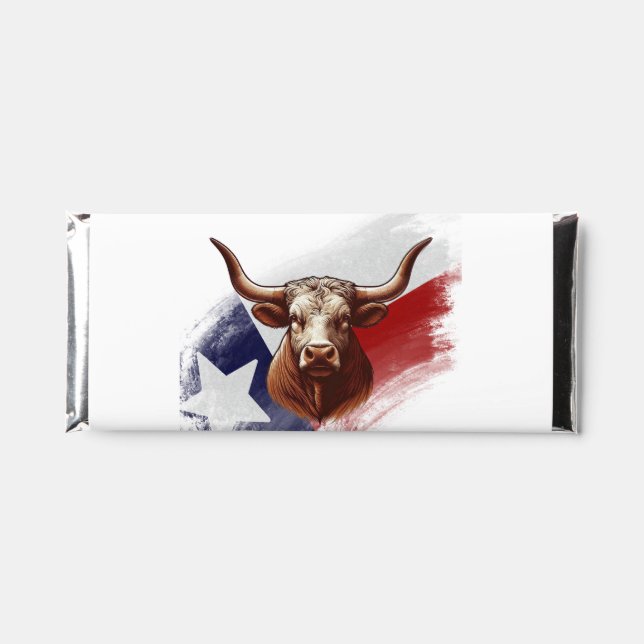 Texas longhorn cow hershey bar favors (Front)