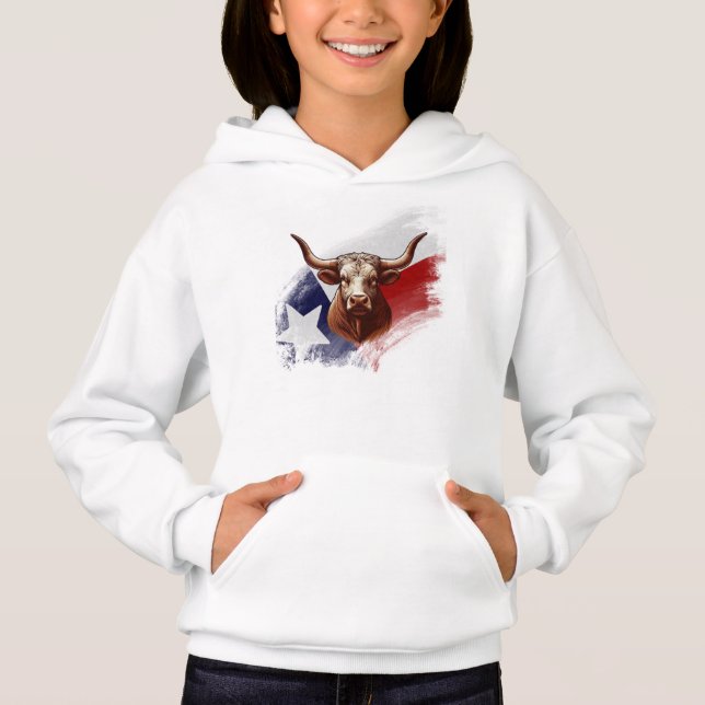 Texas longhorn cow hoodie (Front)