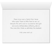 Texas Longhorn Cow Howdy from Texas (Inside Horizontal (Bottom))