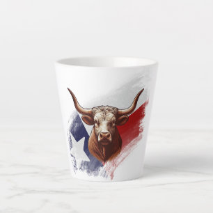 Texas longhorn cow latte mug