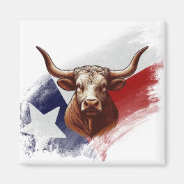 Texas longhorn cow magnet