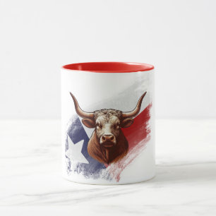 Texas longhorn cow mug