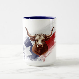 Texas longhorn cow mug