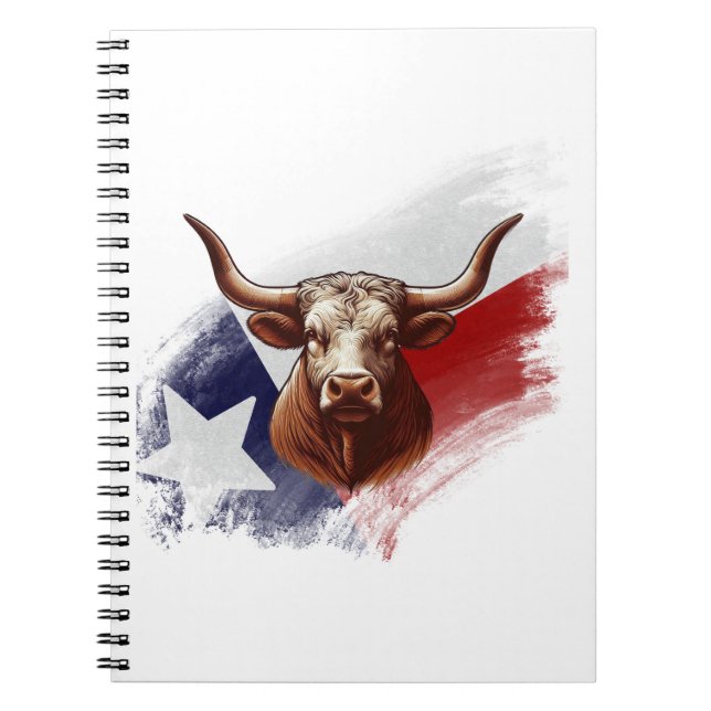 Texas longhorn cow notebook (Front)