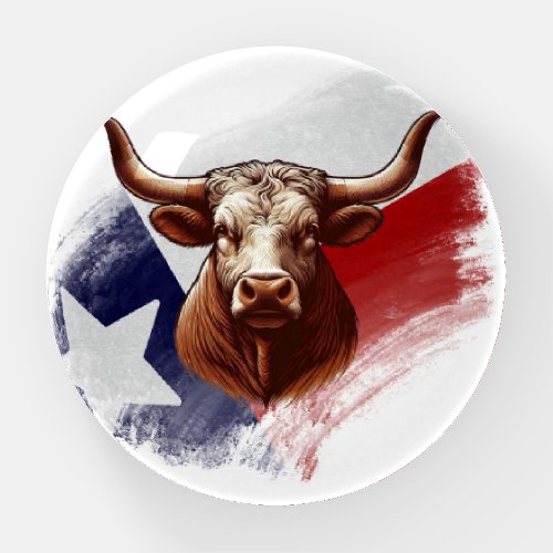 Texas longhorn cow paperweight