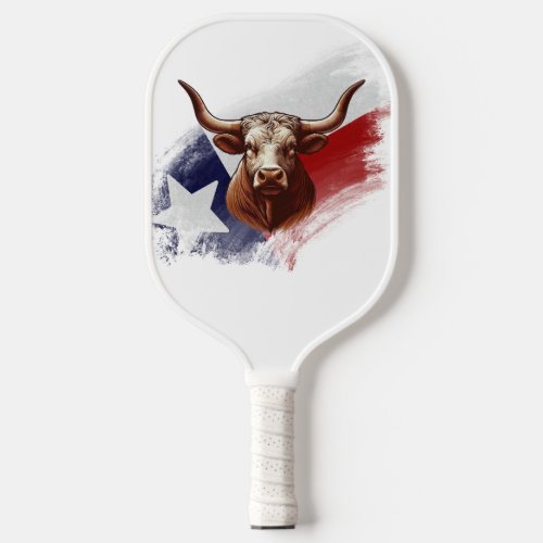 Texas longhorn cow pickleball paddle