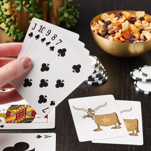 Texas Longhorn Cow Playing Cards