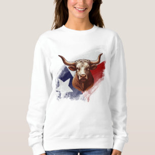 Texas longhorn cow sweatshirt
