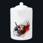 Texas longhorn cow teapot<br><div class="desc">don't mess with Texas</div>