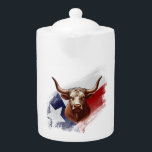 Texas longhorn cow teapot<br><div class="desc">don't mess with Texas</div>
