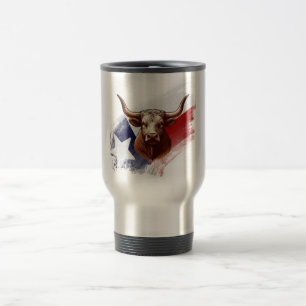 Texas longhorn cow travel mug