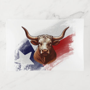 Texas longhorn cow trinket tray