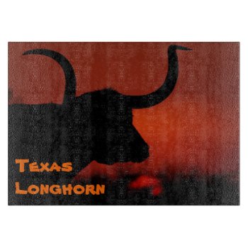 Texas Longhorn Cutting Board by oinkpix at Zazzle