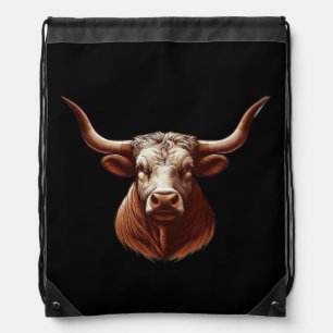 Texas Longhorn Drawstring Bag