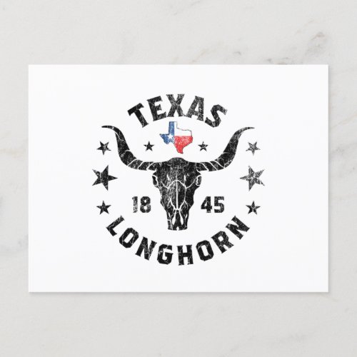 Texas Longhorn Est 1845  Postcard