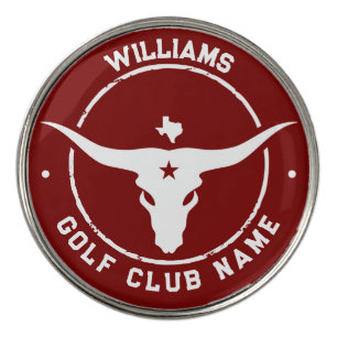 Texas Longhorn Golf Club Player Name Ball Marker