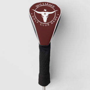 Texas Longhorn Golf Club Player Name Head Cover
