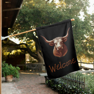Texas Longhorn House Flag