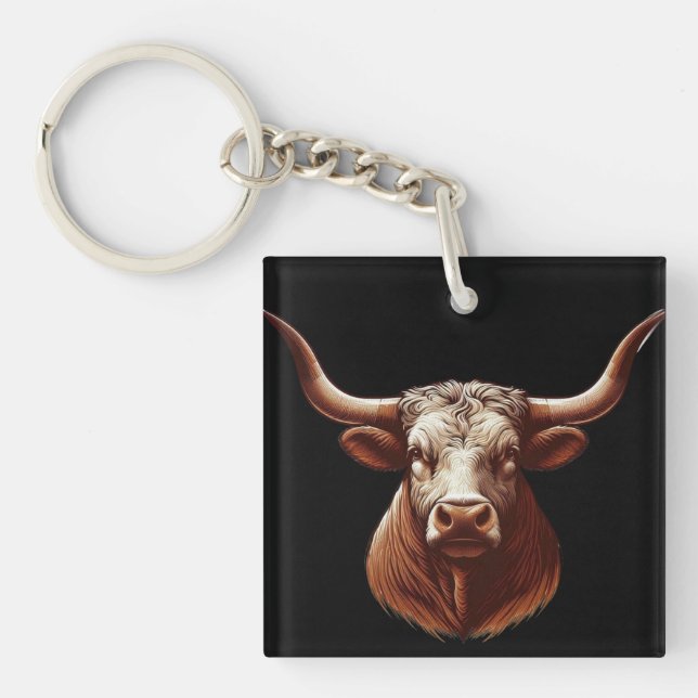 Texas Longhorn Keychain (Front)