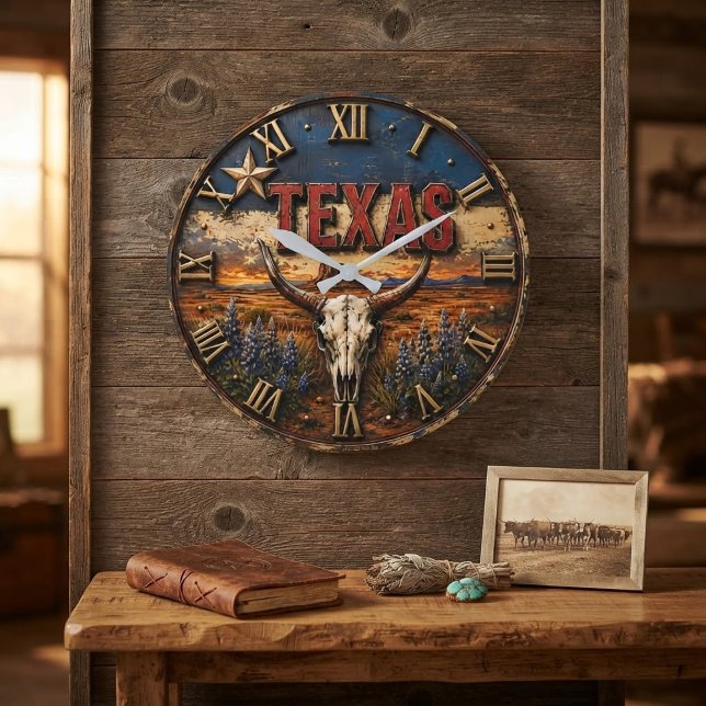Texas Longhorn Large Clock (Creator Uploaded)