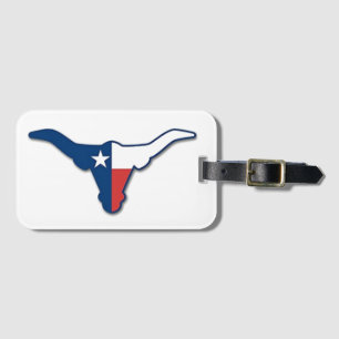 Texas longhorn luggage tag