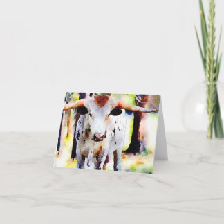 Texas Longhorn Note Card