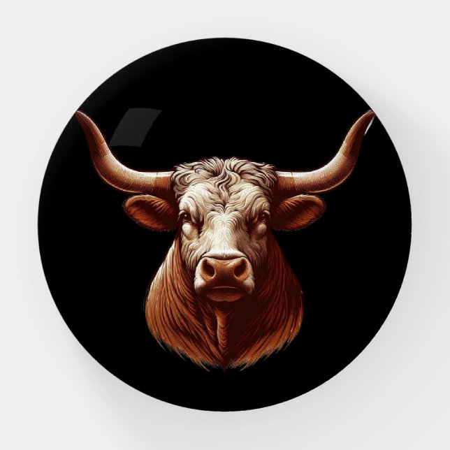 Texas Longhorn Paperweight (Front)
