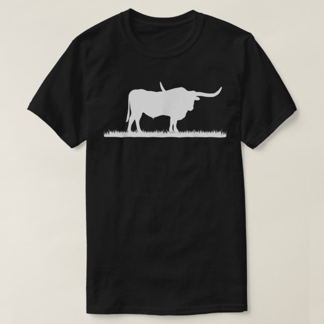Texas Longhorn Rancher - Longhorn Cow For Cattle F T-Shirt (Design Front)