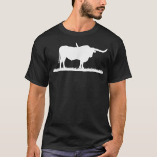 Texas Longhorn Rancher - Longhorn Cow For Cattle F T-Shirt