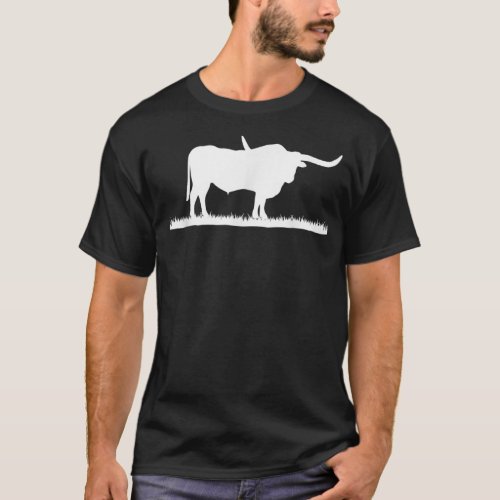 Texas Longhorn Rancher _ Longhorn Cow For Cattle F T_Shirt