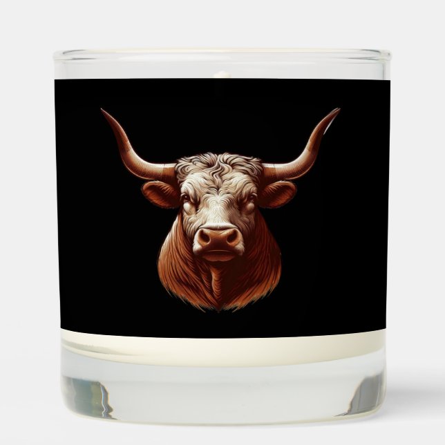 Texas Longhorn Scented Candle (Front)