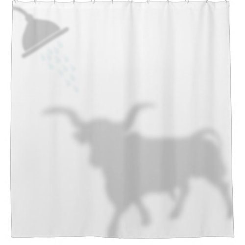 Texas Longhorn Shadow Silhouette Shadow Buddies Shower Curtain