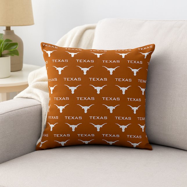 Texas Longhorn Style Western Rustic Decor Throw Pillow (Texas Longhorn Style Western Rustic Decor Throw Pillow)