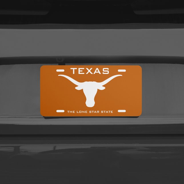 Texas Longhorn The Lone Star State License Plate (Texas Longhorn The Lone Star State License Plate)