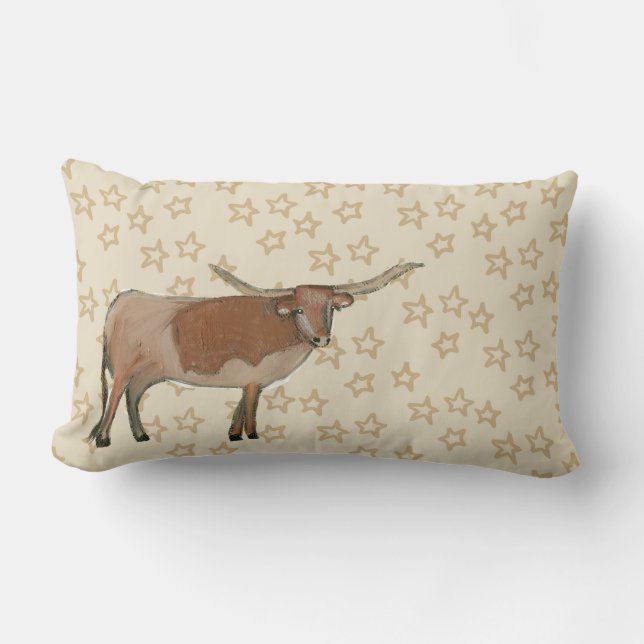 Texas Longhorn throw pillow (Front)