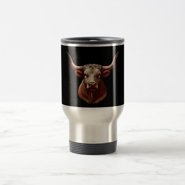 Texas Longhorn Travel Mug (Center)