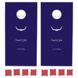 Texas Longhorn Wedding Cornhole Set