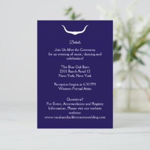 Texas Longhorn Wedding Enclosure Card