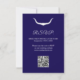 Texas Longhorn Wedding RSVP card