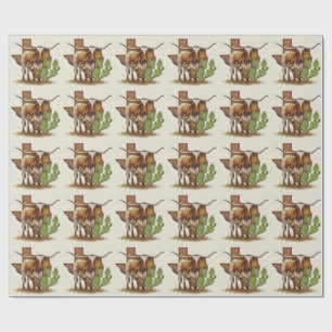 Texas Longhorn Wrapping Paper