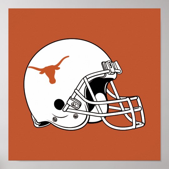 Texas Longhorns Football Helmet Poster | Zazzle