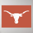 Texas Longhorns Logo Distressed Poster | Zazzle