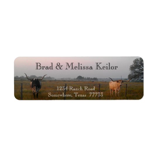 Texas Longhorns Return Address Labels