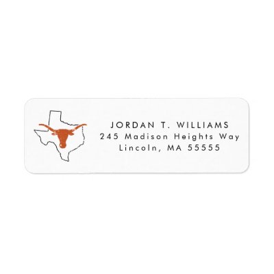 Rlv Zcache Com Texas Longhorns State Love Label