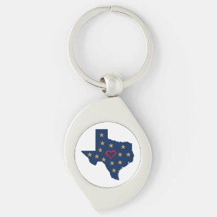 Texas Love and Shining Stars in the Lone Star Stat Keychain