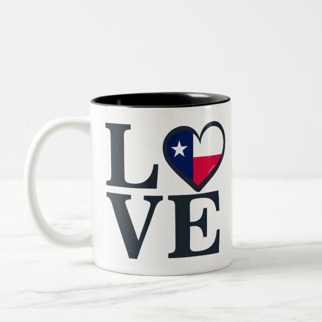 Texas Love Two-Tone Coffee Mug (Left)