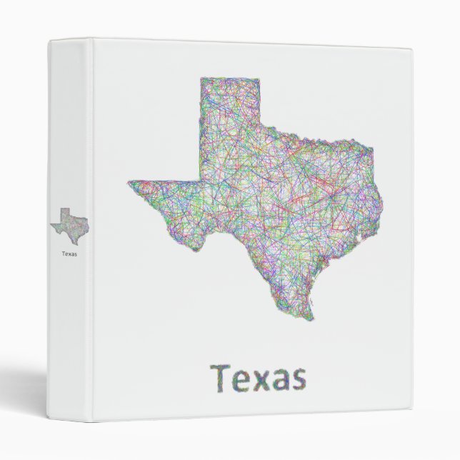 Texas map 3 ring binder (Front/Spine)