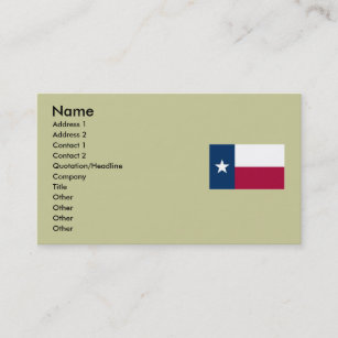Texas Map and State Flag Business Card