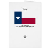Texas Map and State Flag Cards (Back)